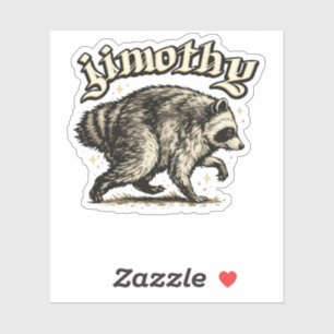 Jimothy Virale Wasbeer Grappige Afval Panda Sticker