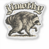 Jimothy Virale Wasbeer Grappige Afval Panda Sticker (Voorkant)