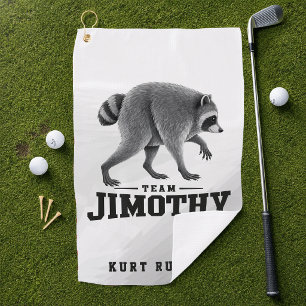 Jimothy Virale Wasbeer Grappige Afvalbeer Natuurle Golfhanddoek