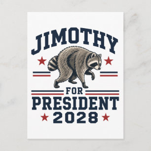 Jimothy voor president 2028 briefkaart