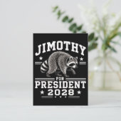 Jimothy voor president 2028 briefkaart (Staand voorkant)