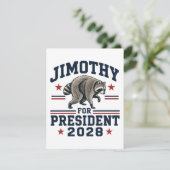 Jimothy voor president 2028 kaart (Staand voorkant)