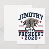 Jimothy voor president 2028 kaart (Voorkant / Achterkant)