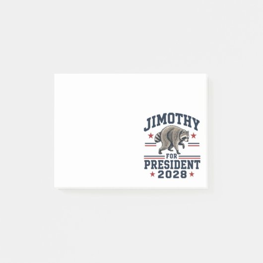 Jimothy voor president 2028 post-it® notes (Voorkant)