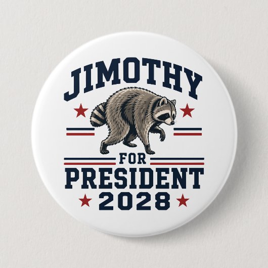 Jimothy voor president 2028 ronde button 7,6 cm (Voorkant)