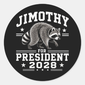 Jimothy voor president 2028 ronde sticker