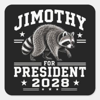 Jimothy voor president 2028 vierkante sticker