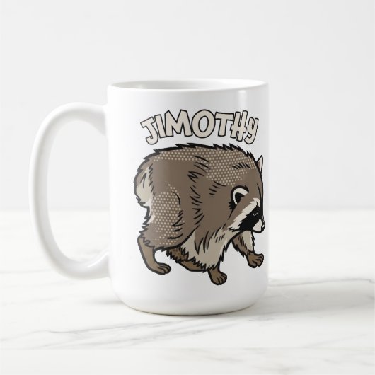 Jimothy Wasbeer Comic Stijl Dier Koffiemok (Links)