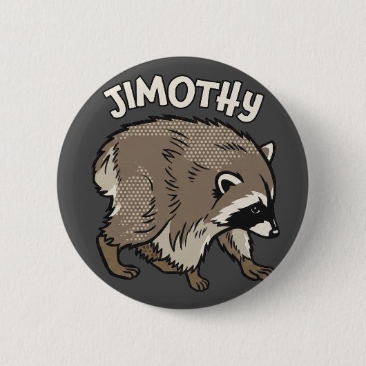 Jimothy Wasbeer Comic Stijl Dier Ronde Button 5,7 Cm (Voorkant)