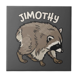 Jimothy Wasbeer Comic Stijl Dier Tegeltje
