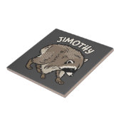 Jimothy Wasbeer Comic Stijl Dier Tegeltje (Zijkant)