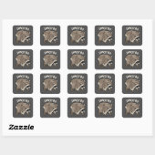 Jimothy Wasbeer Comic Stijl Dier Vierkante Sticker (Vel)