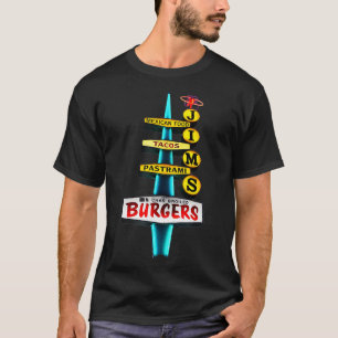 Jims Burger Retro bord T-shirt