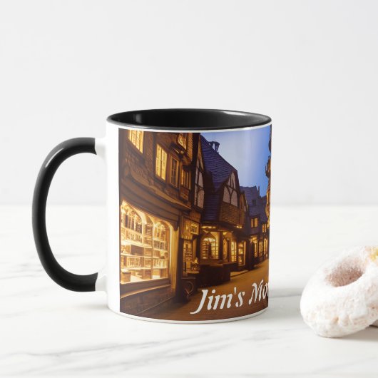 JIm's Morning Cafeïne Gepersonaliseerde  Mok (Met donut)