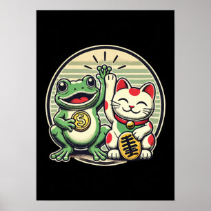 Jin Chan en Maneki Neko - Geluk en voorspoed Poster