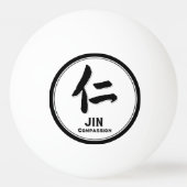 JIN compassion bushido deugd samurai kanji tattoo Pingpongbal (Voorkant)