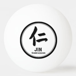 JIN compassion bushido deugd samurai kanji tattoo Pingpongbal