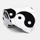 JIN JANG Black White Stropdas (Opgerold)