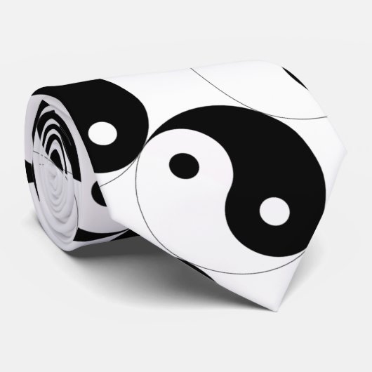 JIN JANG Black White Stropdas (Opgerold)