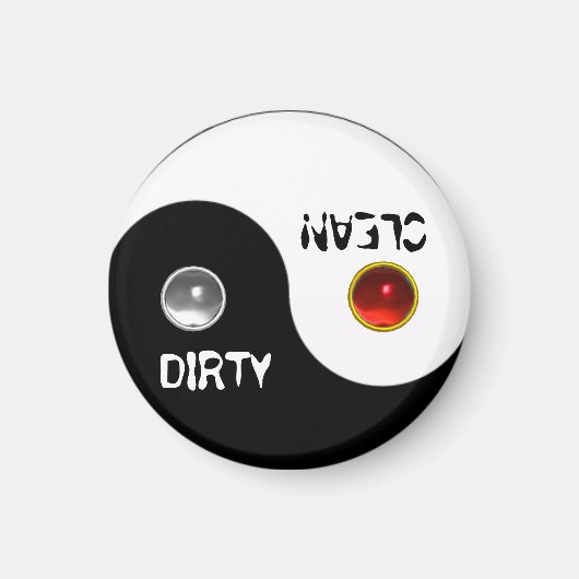 JIN JANG DIRTY CLEAN DISHWASHER MAGNET (Voorkant)
