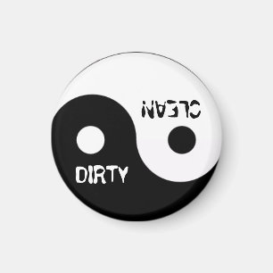 JIN JANG DIRTY CLEAN DISHWASHER MAGNET