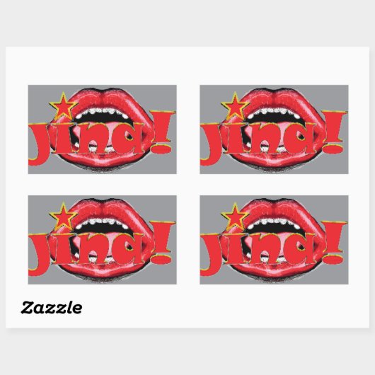 Jina! Coffee Rechthoekige Sticker (Vel)