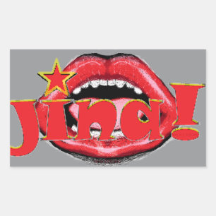 Jina! Coffee Rechthoekige Sticker