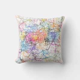 Jinan China City Map Kussen