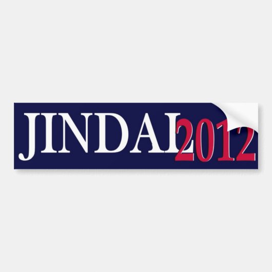 Jindal 2012 bumpersticker eenvoudig I (Voorkant)