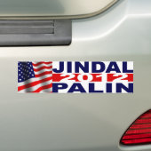 Jindal Palin bumper sticker (Op auto)