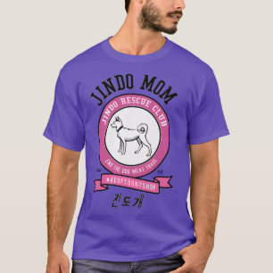 JINDO Dog Mom Rescue Club Koreaans hondenras T-shirt