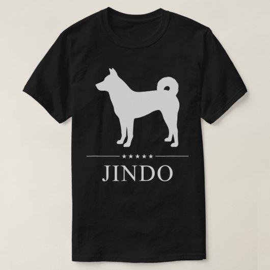 Jindo Dog White Silhouette T-shirt (Design voorkant)