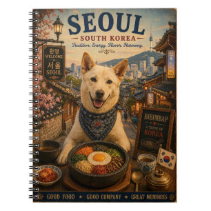 Jindo-hond in Seoul Vintage Reis Kunst Notitieboek