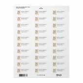 Jindo-hond retouradreslabels etiket (Full Sheet)