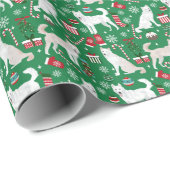 Jindo kersthond cadeaupapier (Rol Hoek)