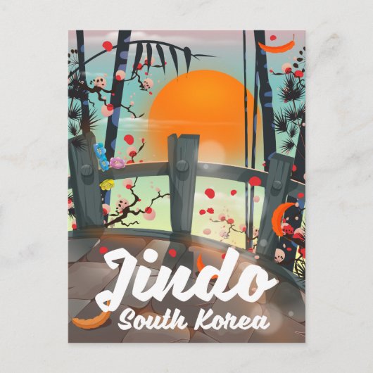 Jindo Zuid-Korea Briefkaart (Voorkant)
