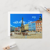 Jindrichuv Hradec, Tsjechisch Stadsplein Kaart (Voorkant / Achterkant in situ)