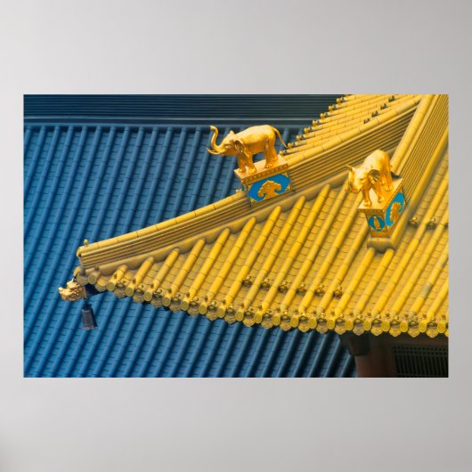 Jing'an Tempel | Architectonische Details Poster (Voorkant)