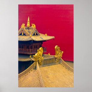 Jing'an-tempel, Shanghai, China Poster