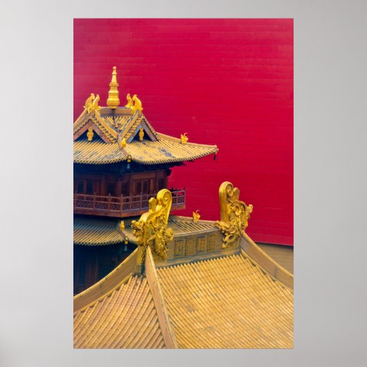 Jing'an-tempel, Shanghai, China Poster (Voorkant)