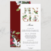 Jingl Kerstvakantie Trouwkaart Menu (Voorkant / Achterkant)