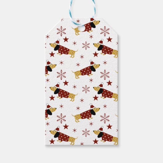 Jingle All the Dachshund Way Cadeaulabel (Voorkant)