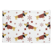 Jingle All the Dachshund Way Kussensloop (Achterkant)