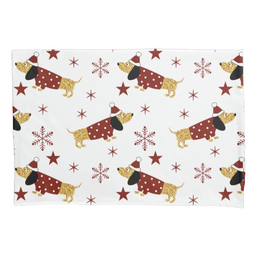 Jingle All the Dachshund Way Kussensloop (Voorkant)
