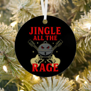 Jingle All the Rage – Heavy Metal Kerstmis Metalen Ornament