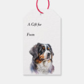 Jingle All the Way Berner Sennenhond Kerstmis Cadeaulabel (Achterkant)