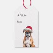 Jingle All The Way Boxer Dog Christmas Cadeaulabel (Achterkant)