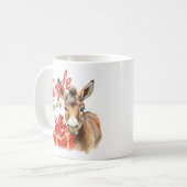 Jingle All the Way Christmas Boerderij Ezel Koffiemok (Voorkant links)