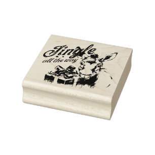Jingle All the Way Christmas Boerderij Ezel Rubberstempel