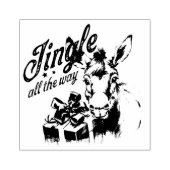 Jingle All the Way Christmas Boerderij Ezel Rubberstempel (Afrduk)